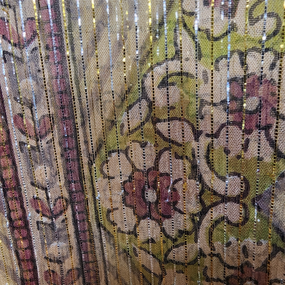 Bohemian Patterned Button-Up Blouse - image 3